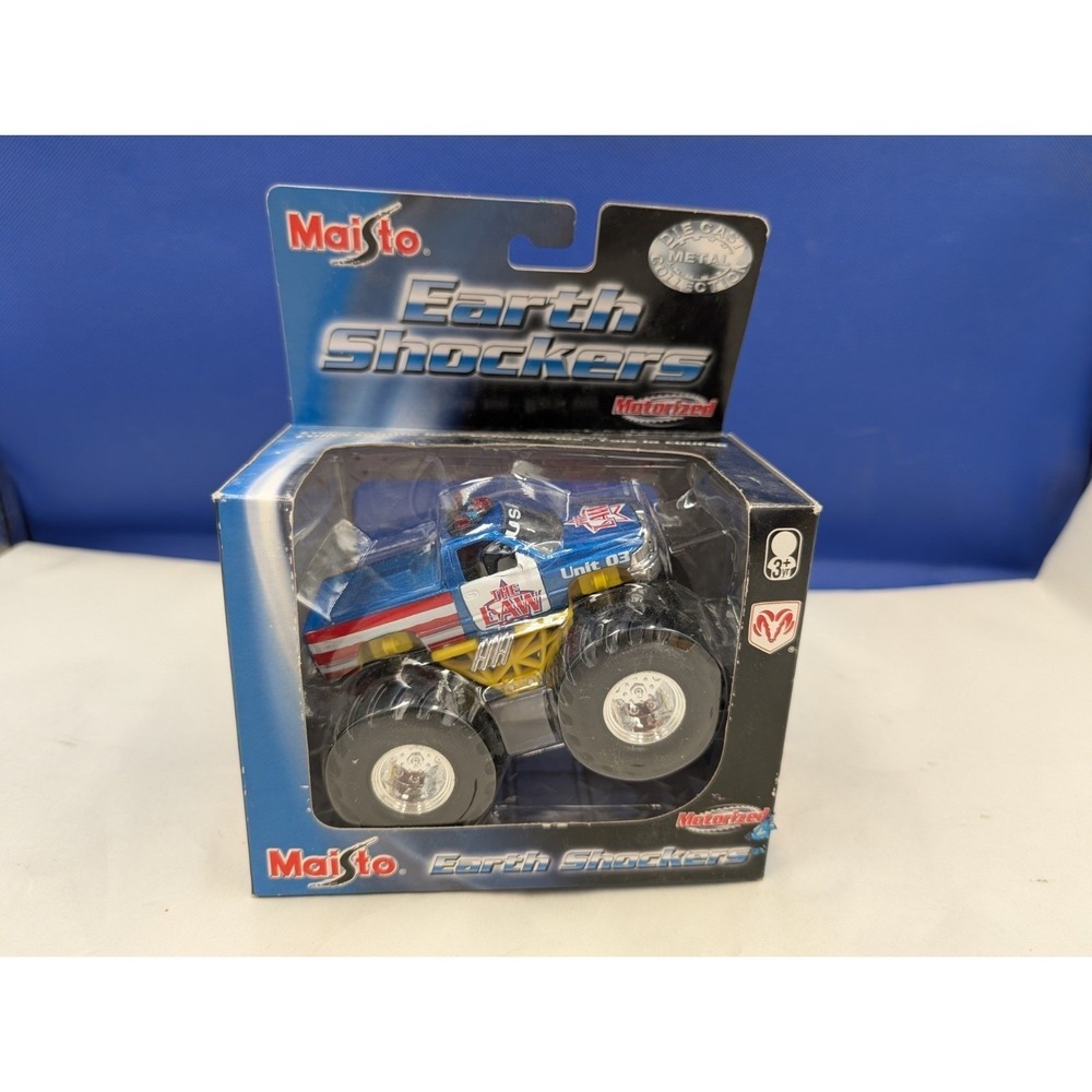 Maisto Earth Shockers Motorized Dodge Ram The Law Police Truck Diecast Metal